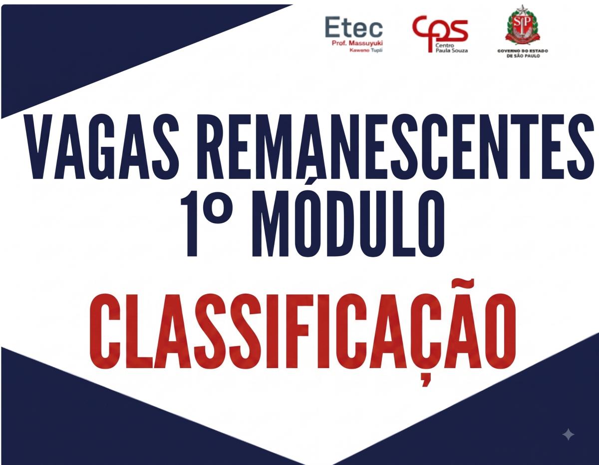 Classifica��o vagas remanescentes