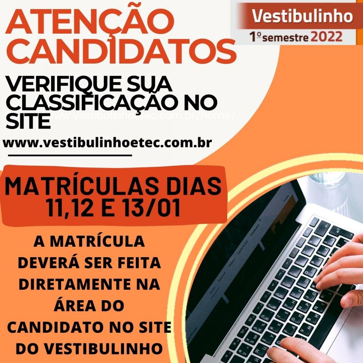 Matrículas para aprovados no Vestibulinho da ETEC começa nesta sexta-feira  ‹ O Regional