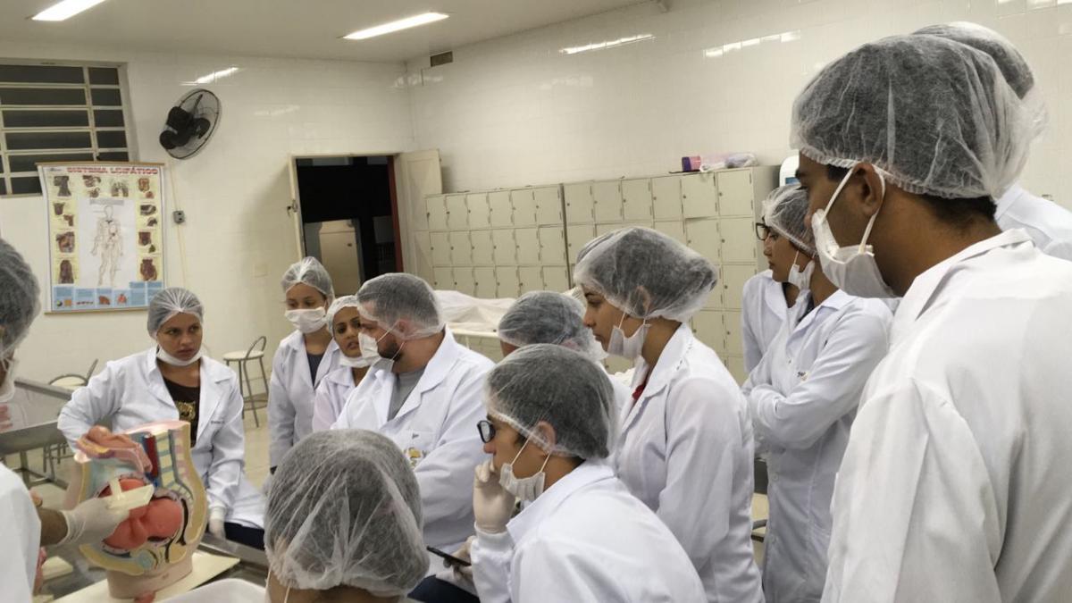 Visita T�cnica no laborat�rio de anatomia FADAP