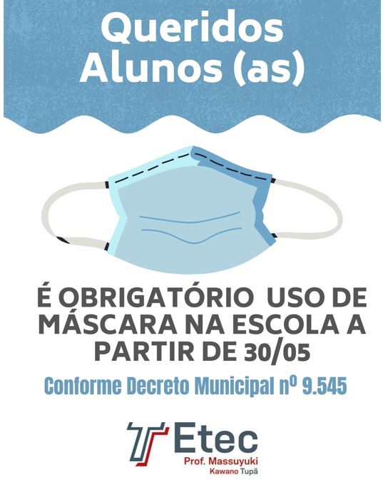 Uso Obrigat�rio de M�scara a partir de 30/05/2022