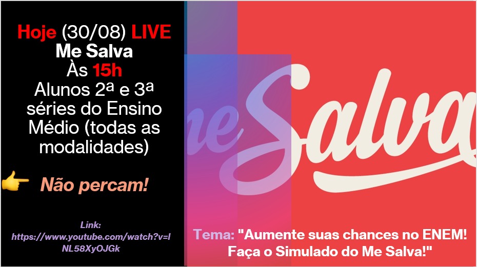 N�o percam!! Hj teremos live!!