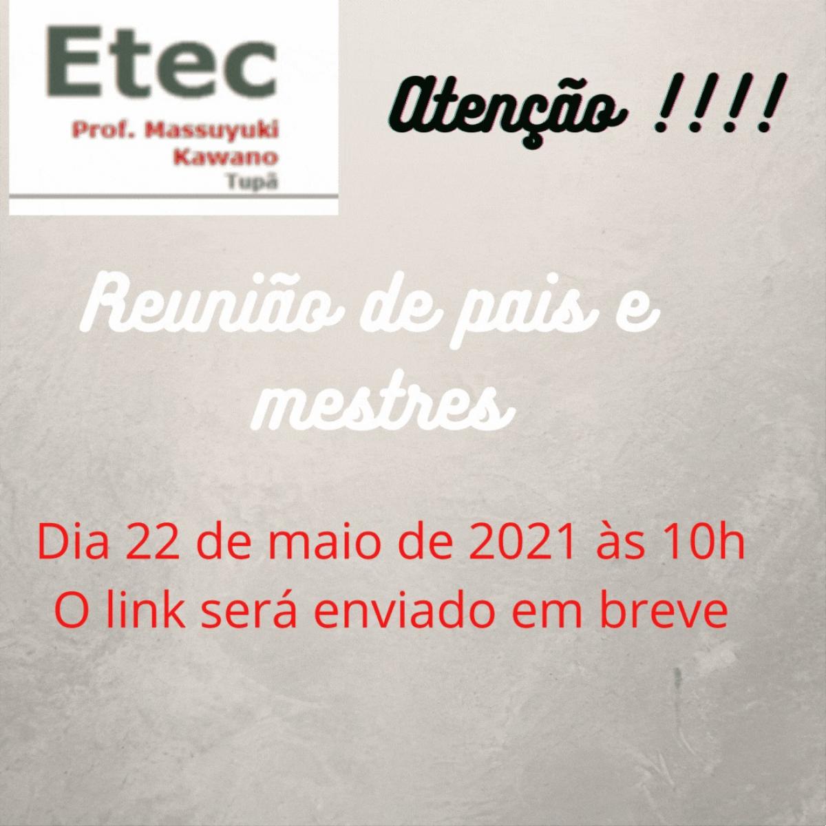 Reuni�o de pais e mestres dia 22 de maio - Link na not�cia