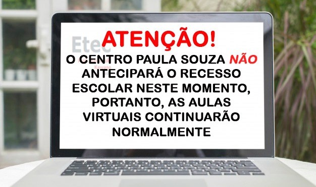 Aulas virtuais seguem normalmente